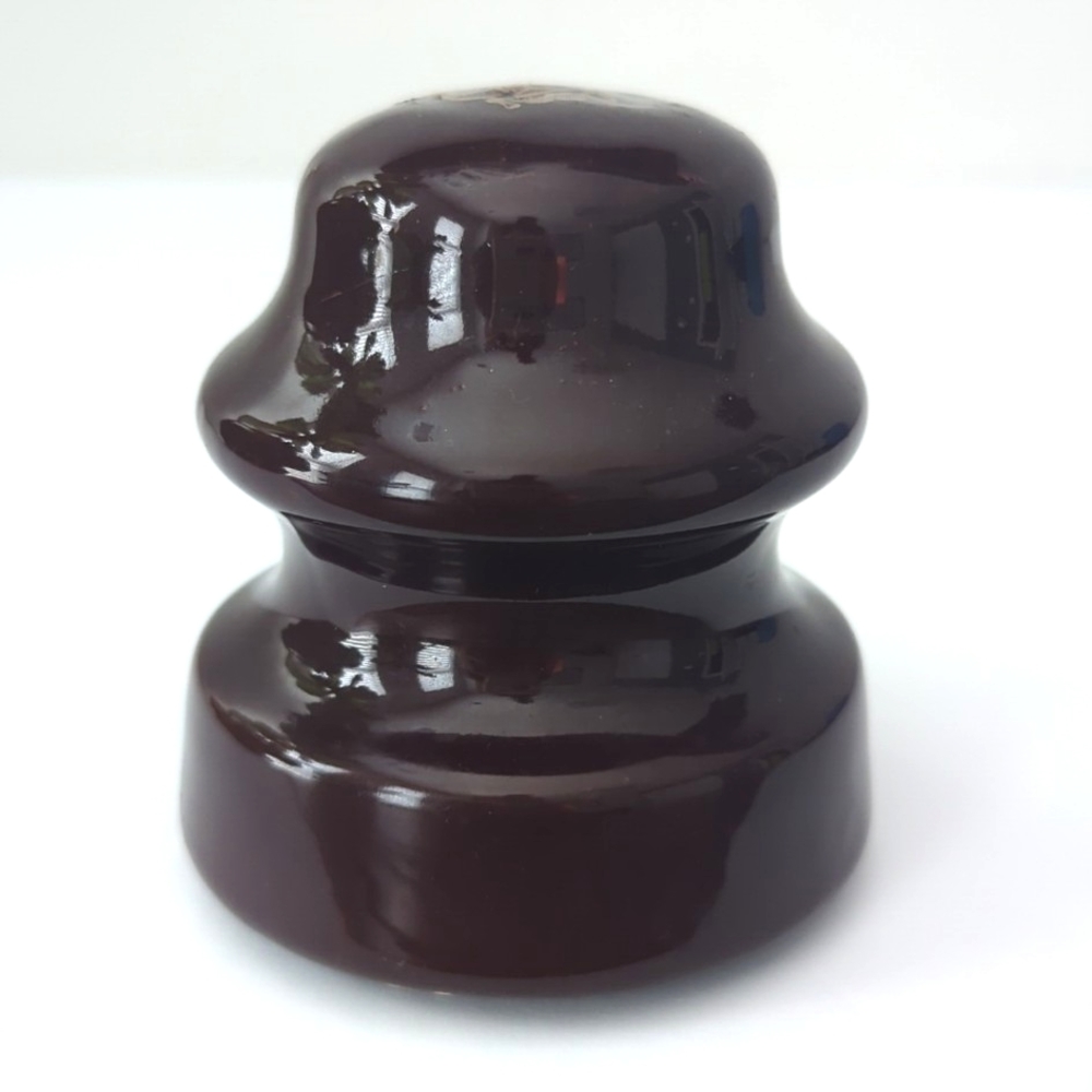 Vintage Porcelain Insulator PP INC Porcelain Products 1950 Brown Insulator